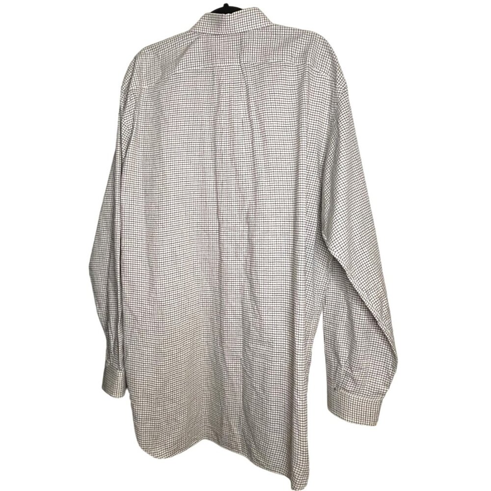 Ralph Lauren 100% Cotton XLT Black Brown & White Checkered Long Sleeve Button Do - Picture 4 of 14